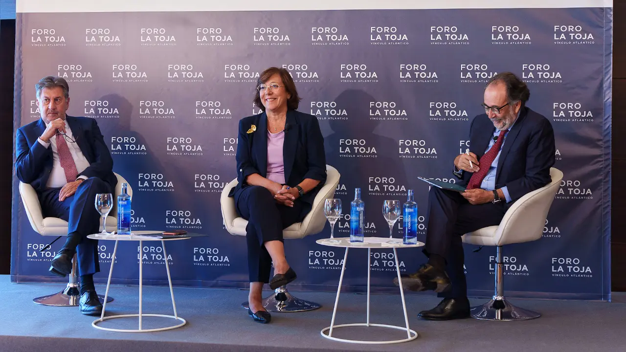 Amancio López, Carmen Martinez Castro y Carlos Blanco, en Madrid. EP