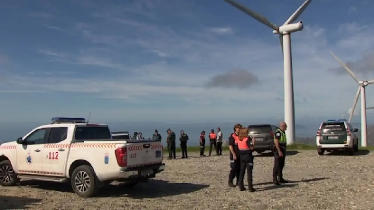 El dispositivo de búsqueda realizado ayer en Carnota. CRTVG