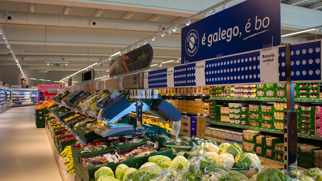 Verdura nun supermercado de Lidl.