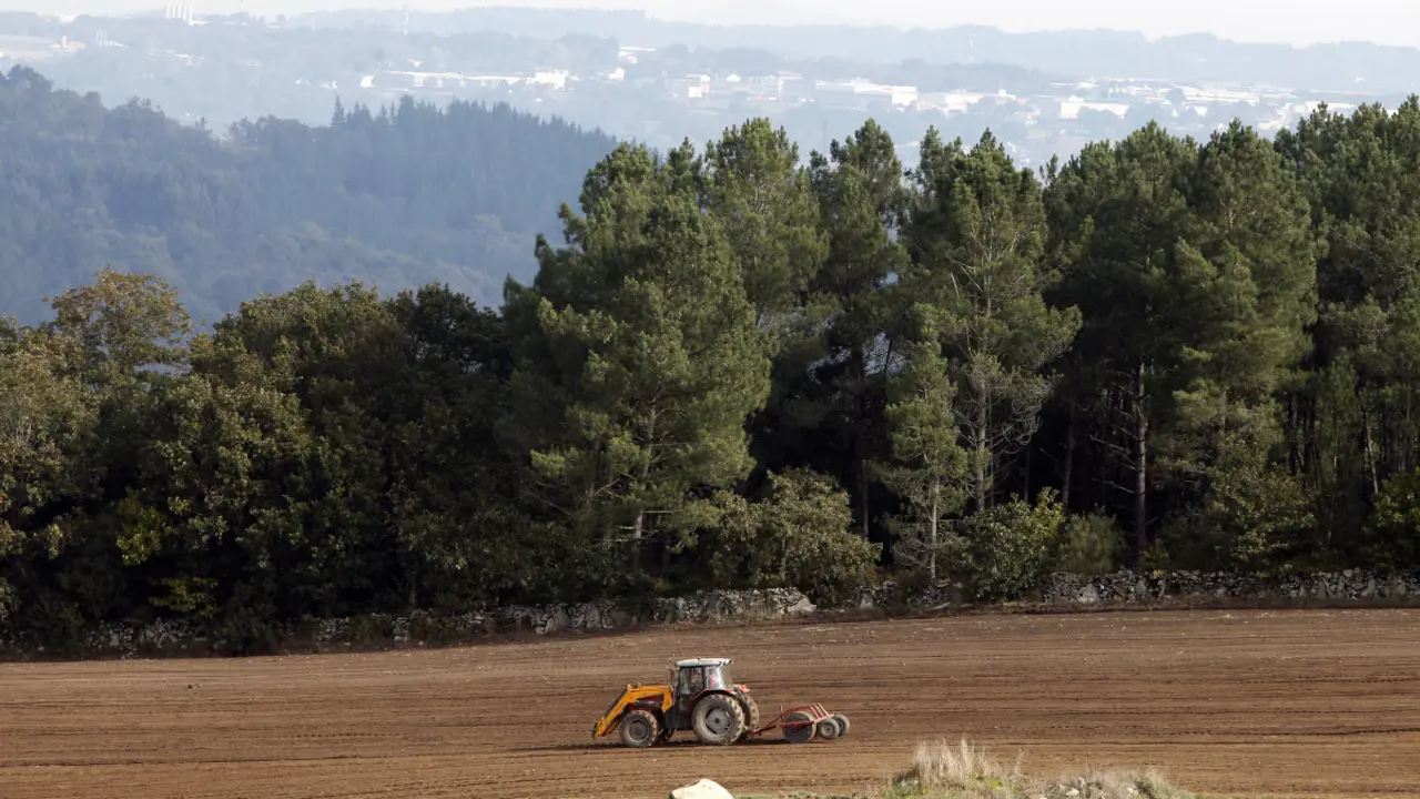 Un tractor en el campo. EFE