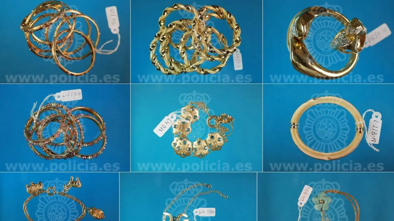 Algunas de las piezas recogidas en la exposición virtual de la Policía Nacional. EP