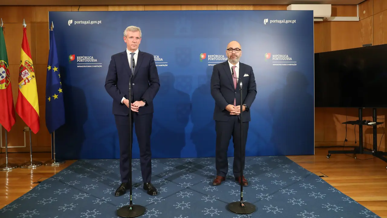 Alfonso Rueda y Miguel Pinto Luz, en Lisboa.EP.