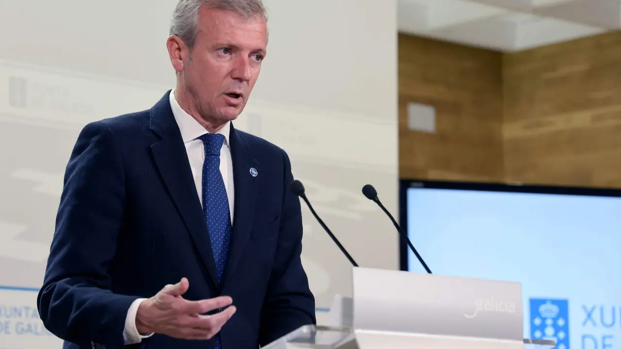 Alfonso Rueda, tras el Consello da Xunta.PEPE FERRÍN