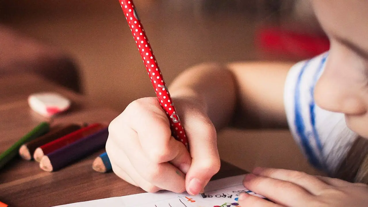 Una niña escribe.PIXABAY