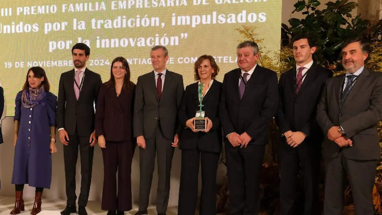 Lorenzana, Manuel y Andrea Añón, Rueda, Dolores Suárez, Manuel Añón Rey, su hijo Gonzalo y Silveira.Ferrín