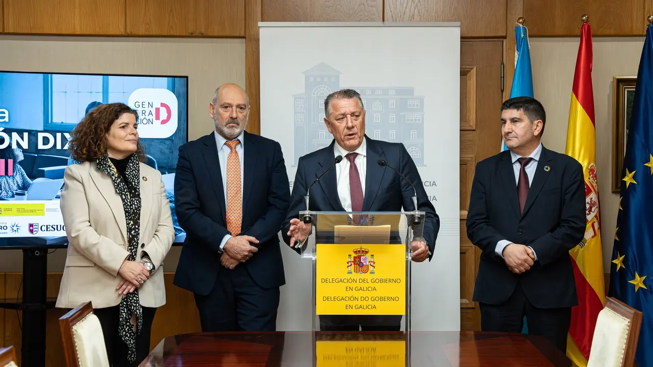 María Rivas, César Romero, Venancio Salcines y Pedro Blanco.EP