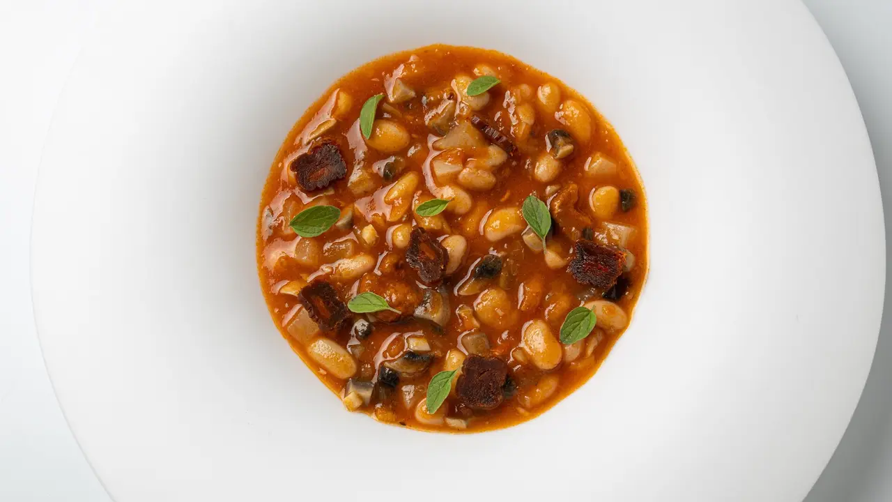 Foto de fabada vegana hecha con Calabizo. EP