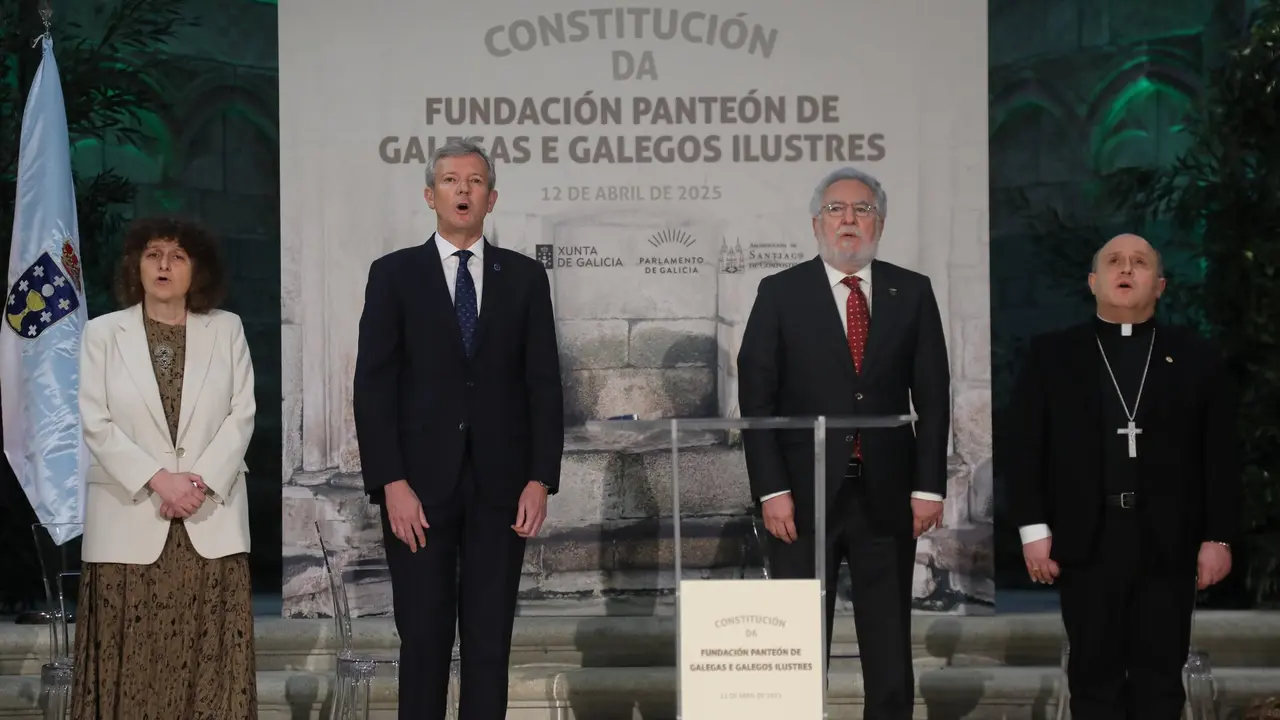 Goretti Sanmartín, Alfonso Rueda, Miguel Ángel Santalices e José Prieto.NACHO SANTÁS 