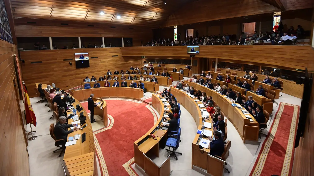 Debate del estado de la autonomía en el Parlamento de Galicia. AGN
