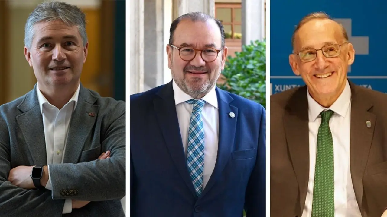 Ricardo Cao, Antonio López y Manuel Reigosa.AEP