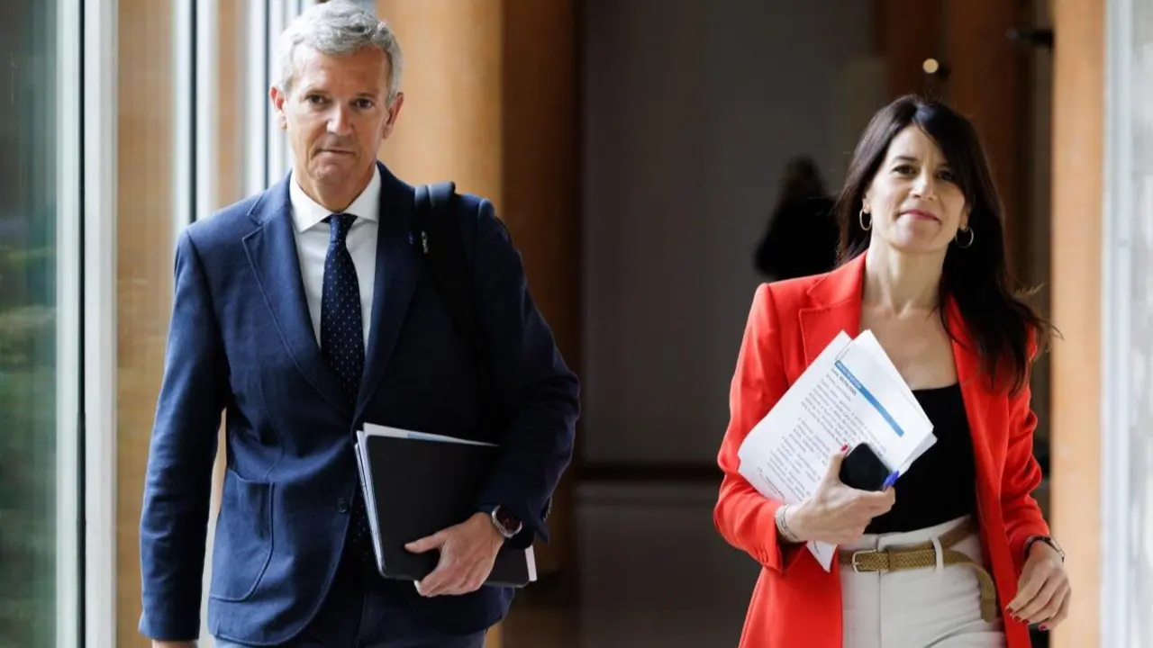 Alfonso Rueda y María Martínez Allegue. DAVID CABEZÓN