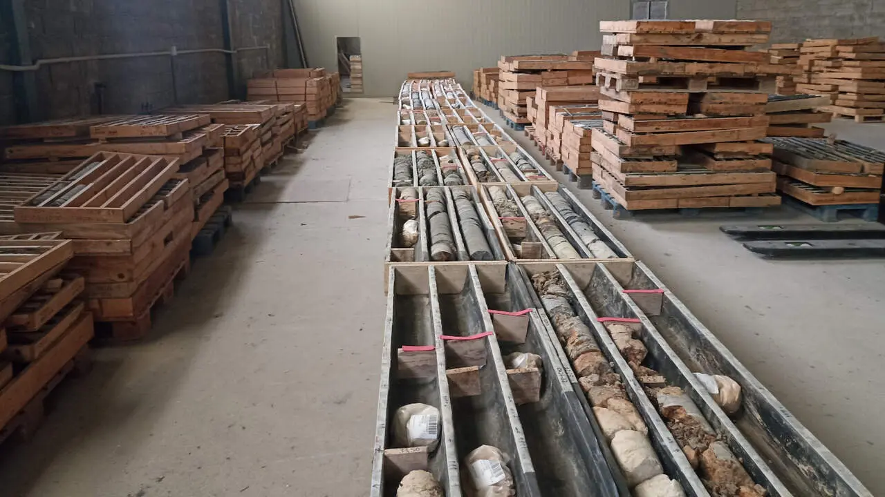 Muestras de los sondeos realizados en A Gudiña. EUROBATERRY MINERALS