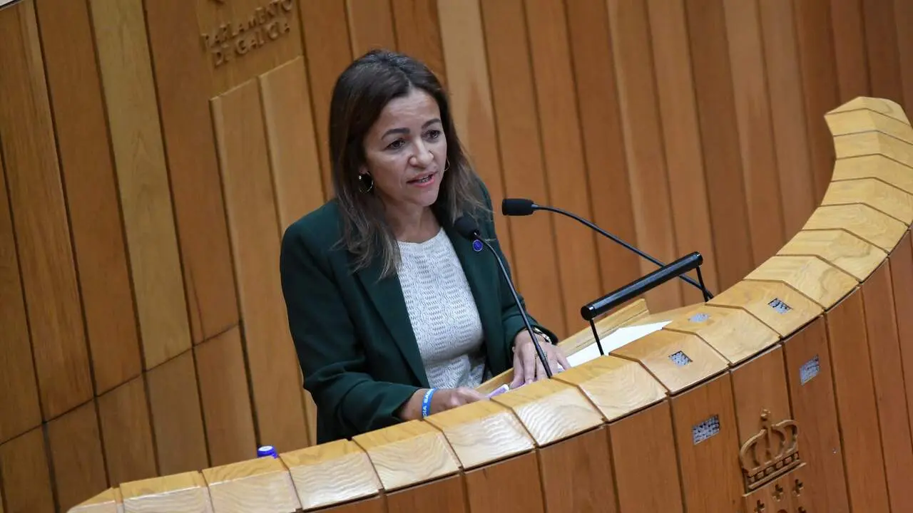 Marta Villaverde, en el Parlamento. XUNTA