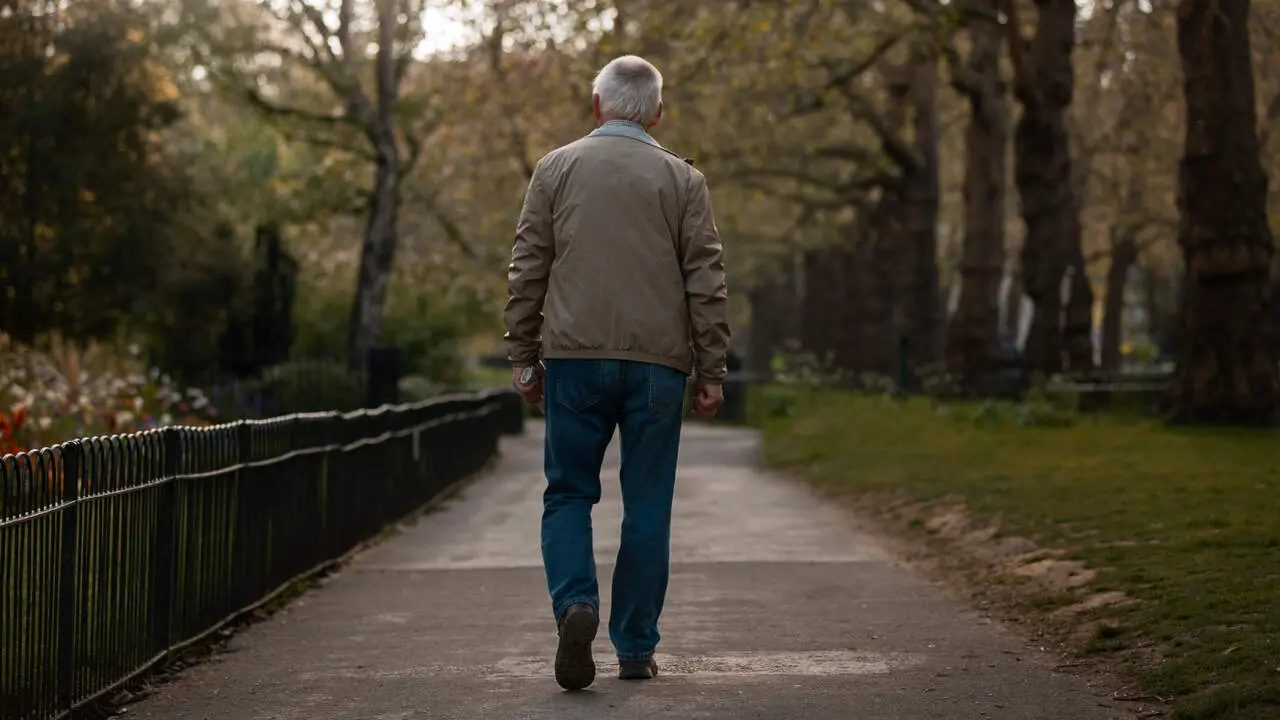 Un hombre mayor dando un paseo. FREEPIK