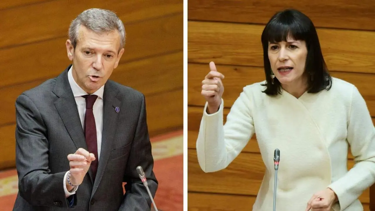 Alfonso Rueda y Ana Pontón. DAVID CABEZÓN BNG