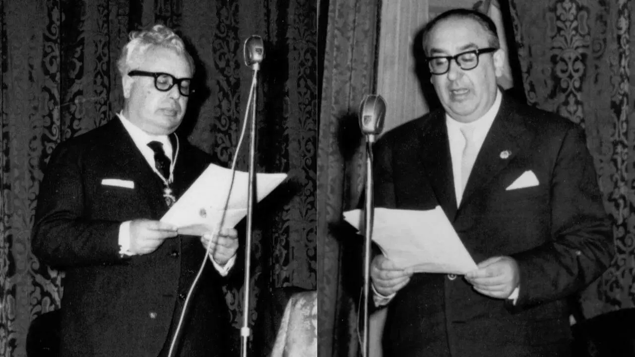 Francisco Fernandez del Riego y Alvaro Cunqueiro