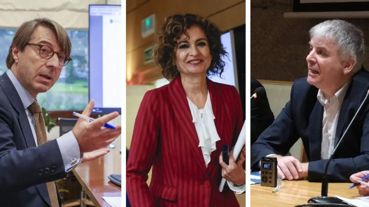 Miguel Corgos, Mar&iacute;a Jes&uacute;s Montero y Santiago Lago.EFE AGN