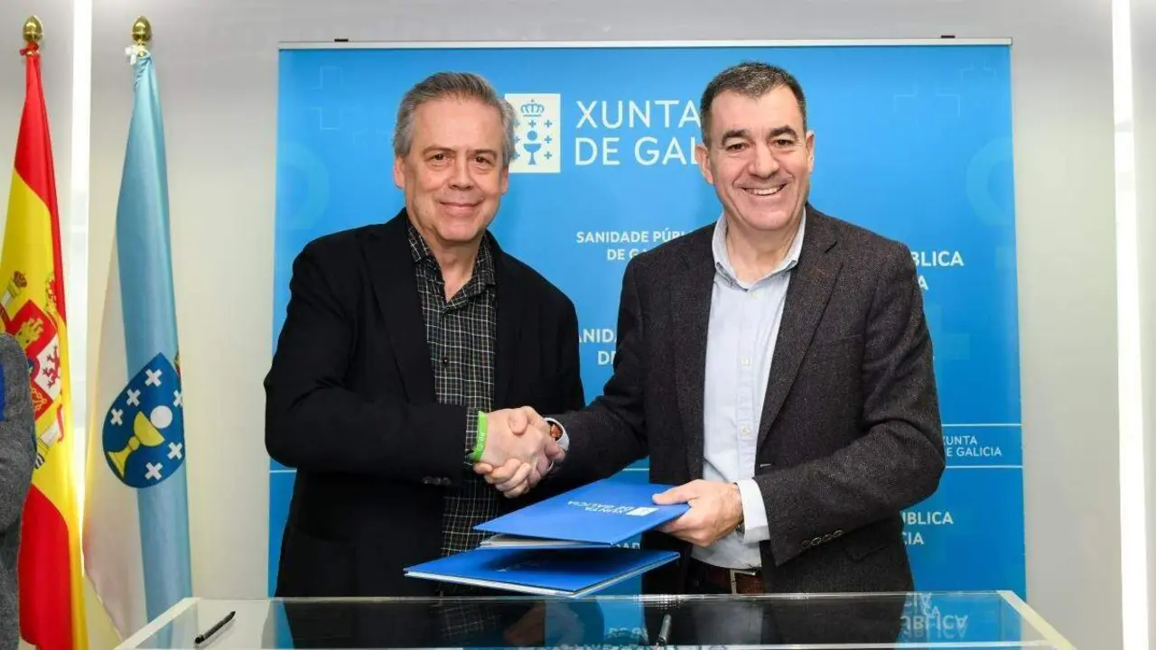 Rom&aacute;n Rodr&iacute;guez y Antonio G&oacute;mez Caama&ntilde;o, este mi&eacute;rcoles. XUNTA