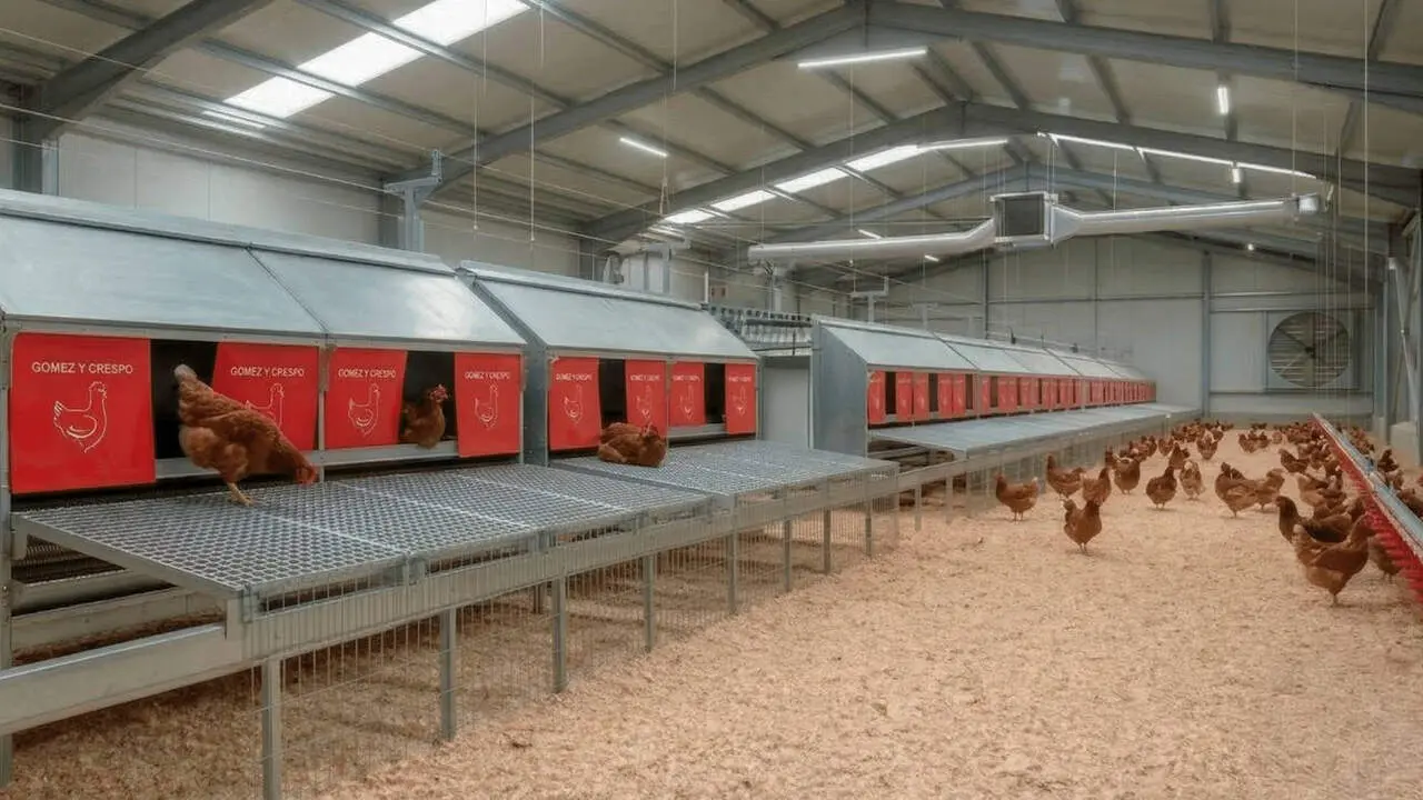 Unos gallineros de la empresa ourensana G&oacute;mez y Crespo. EP