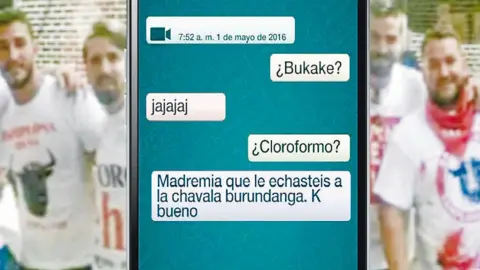 Algunos de los mensajes de La Manada