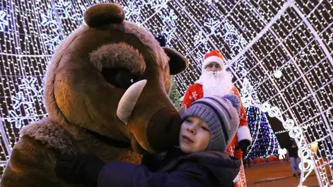 Una escena navide&ntilde;a.TATYANA ZENKOVICH (Efe)