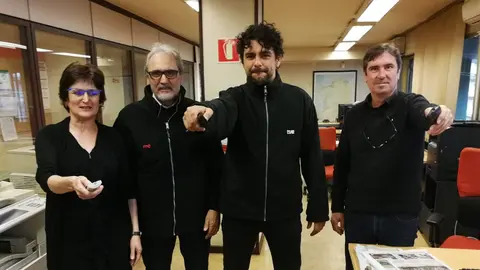 Traballadores da delegaci&oacute;n de RTVE en Vigo. DP