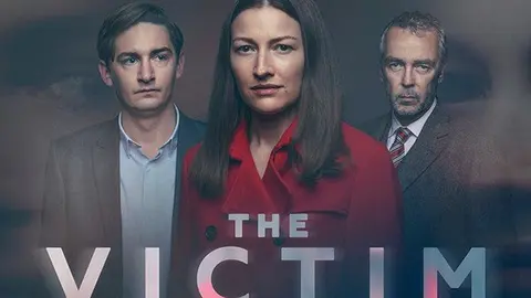 WARNING: Embargoed for publication until 00:00:01 on 13/03/2019 - Programme Name: The Victim - TX: n/a - Episode: The Victim Iconic (No. n/a) - Picture Shows:  Craig Myers (JAMES HARKNESS), Anna Dean (KELLY MACDONALD), D.I. Steven Grover (JOHN HANNAH) - (C) STV - Photographer: Mark Mainz & Digital Artwork:Matthew Burlem
