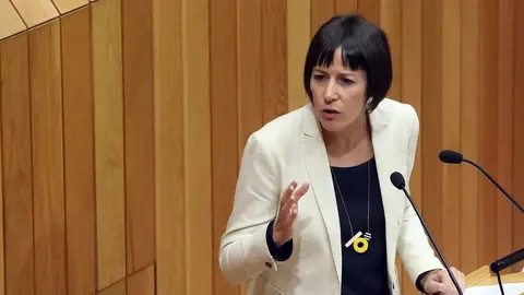 La portavoz del BNG, Ana Pont&oacute;n, durante su intervenci&oacute;n en el Debate del Estado de la Autonom&iacute;a. PEPE FERR&Iacute;N