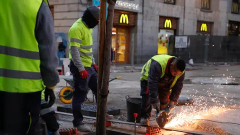 Trabajadores de la construcción. EP