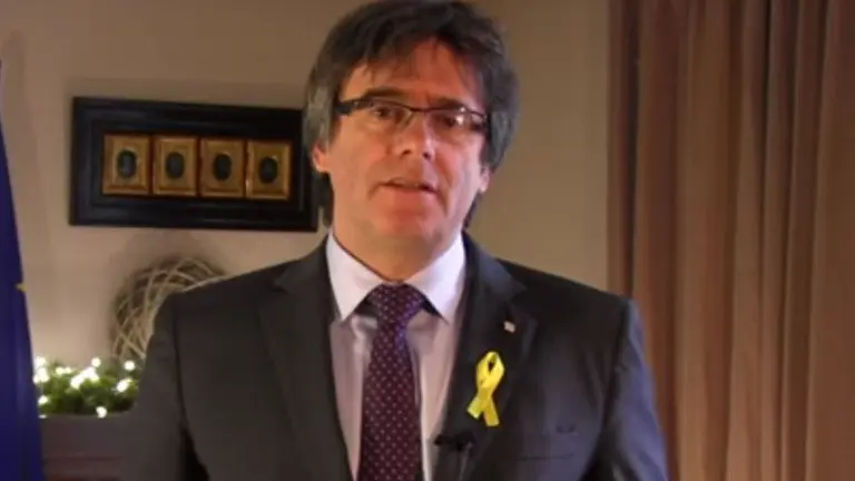 Carles Puigdemont, en el vídeo en el que ha ofrecido su discurso de Fin de Año como si siguiese siendo president