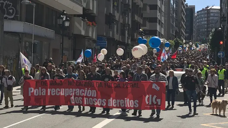 Marcha de la CIG en Vigo. TWITTER