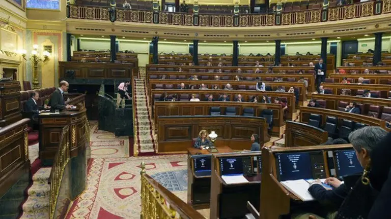 El diputado del PNV Mikel Legarda, durante una intervención en el Congreso. AEP
