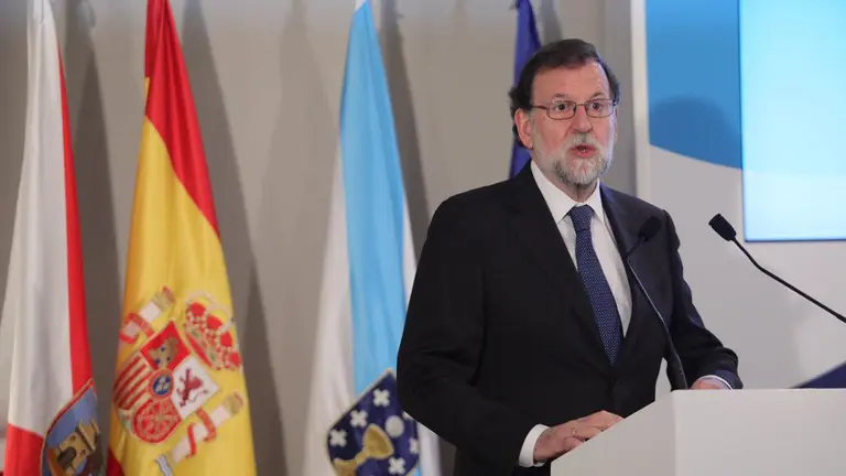 Mariano Rajoy, este lunes en Vigo. TWITTER