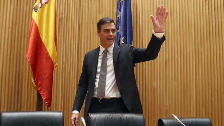 Pedro Sánchez en el Congreso. BALLESTEROS