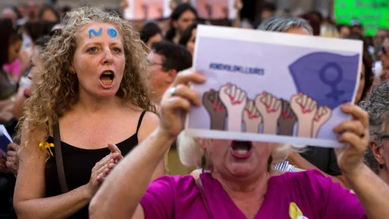 Manifestaci&oacute;n contra la puesta en libertad de La Manada. QUIQUE GARC&Iacute;A