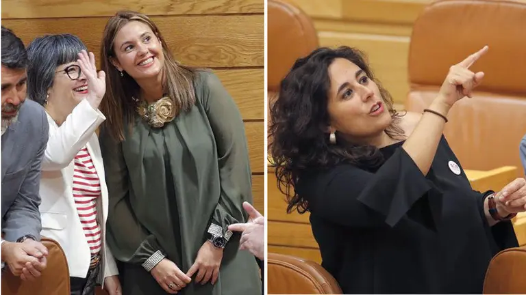 Patricia Otero y Flora Miranda, caras nuevas en el Parlamento gallego. LAVANDEIRA JR