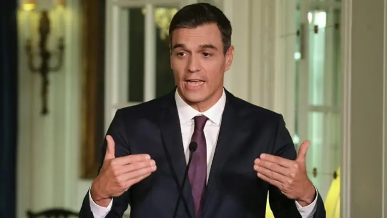 Pedro Sánchez, en la residencia del embajador en Nueva York. BALLESTEROS (EFE)