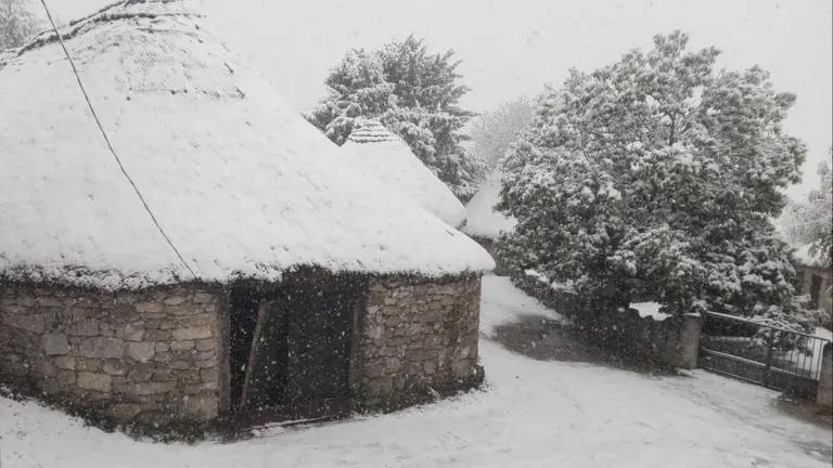 Nieve en Piornedo. ANDREA ALONSO
