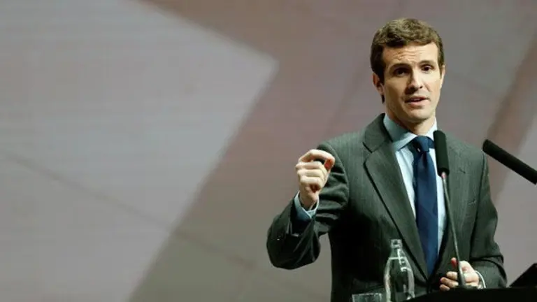 Pablo Casado, en el XXI Congreso Nacional de la Empresa Familiar. KAI FORSTERLING (EFE)