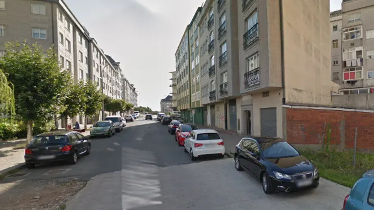 Rúa Río Xubia, donde un motorista sufrió el accidente este lunes. GOOGLE MAPS