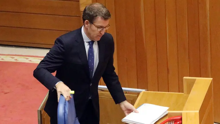 Alberto Núñez Feijóo, durante el Consello da Xunta, este miércoles. PEPE FERRÍN (AGN)