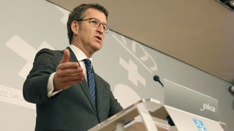 Alberto Núñez Feijóo, tras el Consello da Xunta. LAVANDEIRA (Efe)