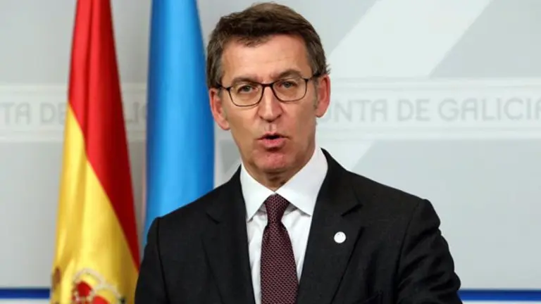 Alberto Núñez Feijóo, durante la rueda de prensa posterior al Consello da Xunta.XOÁN REY (Efe)