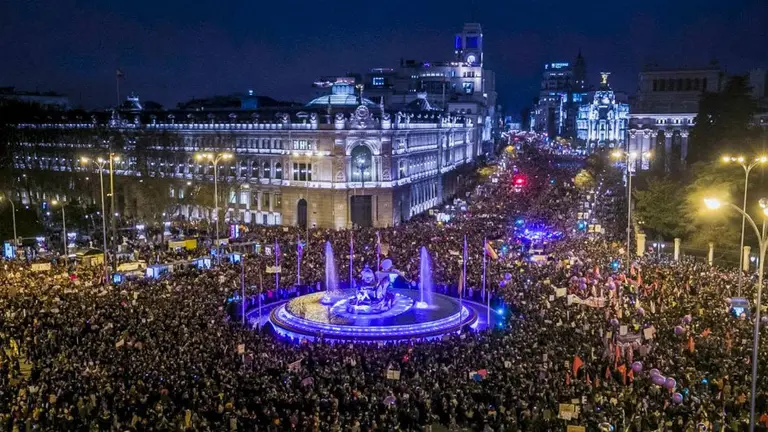 Manifestación del 8-M, el año pasado. ARCHIVO