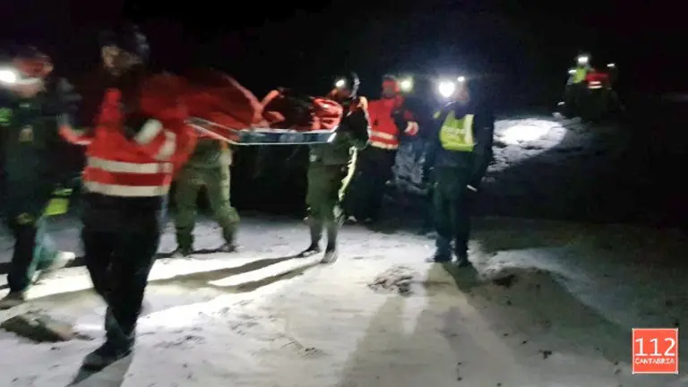 Rescate de los excursionistas de Vigo en Cantabria. 112 CANTABRIA