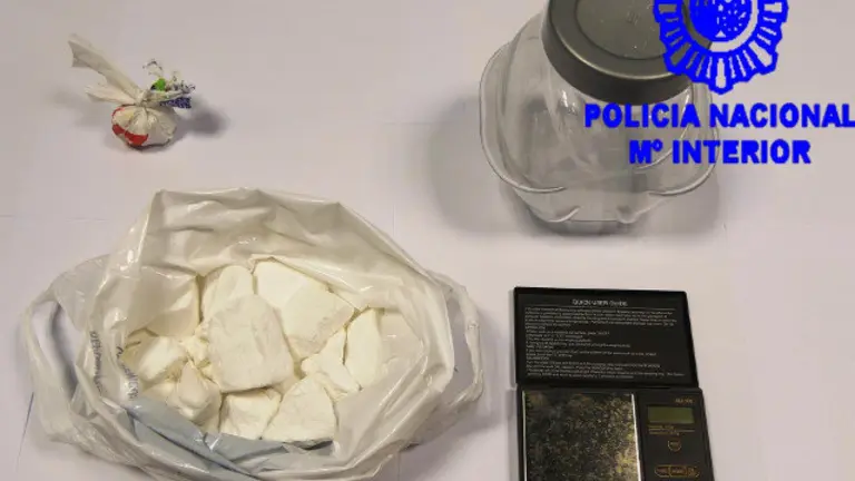 Parte da heroína encautada en Redondela. POLICÍA NACIONAL