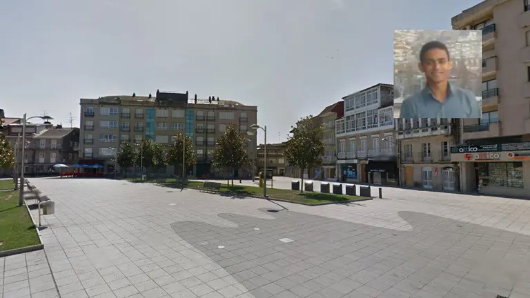  Soufian murió en la Praza Maior de Salceda de Caselas.DP