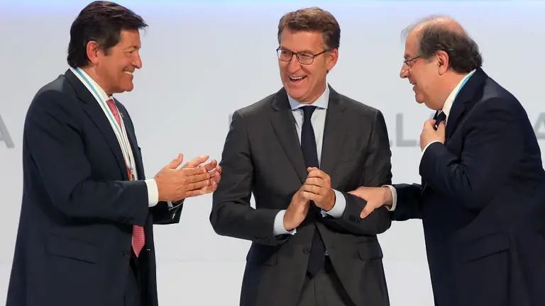 Javier Fernández, Alberto Núñez Feijóo y Juan Vicente Herrera. PEPE FERRÍN