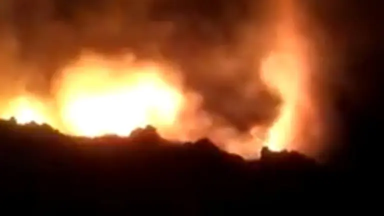 Fuego localizado en Trives. INCENDIOS GALICIA (TWITTER)