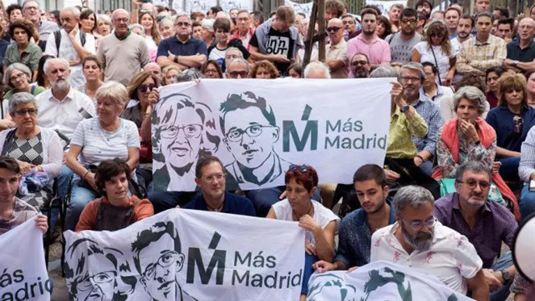 Un momento de la asamblea extraordinaria de Más Madrid. LUCA PIERGIOVANNI